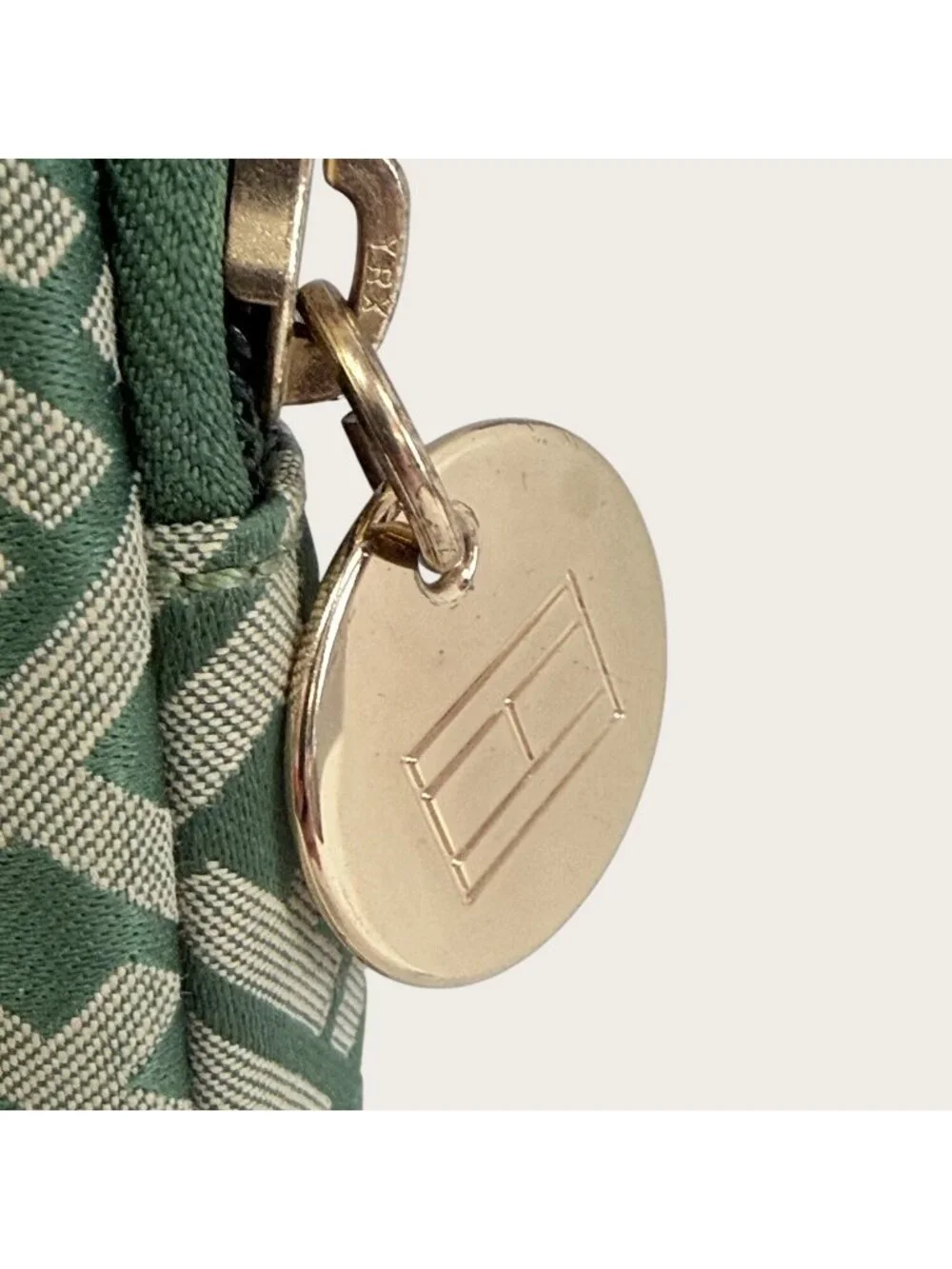 Tommy Hilfiger Green Tablet or Book Sleeve With Gold Hardware